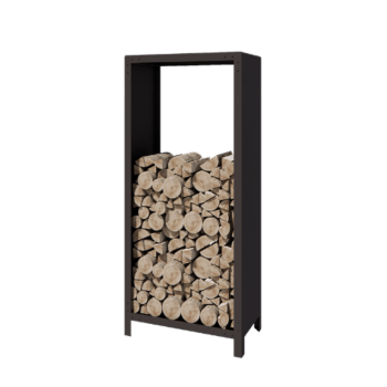 Suport pentru lemne din oțel - Indiana - 80 x 40 x 180 cm - RAL7016 mat (gri antracit)