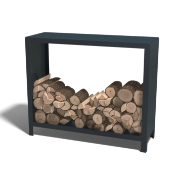 Suport pentru lemne din oțel - Indiana - 120 x 40 x 100 cm - RAL9010 mat (alb)