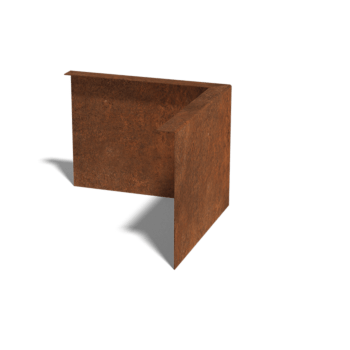 Separator de gazon din oțel corten în unghi 12 cm colț exterior