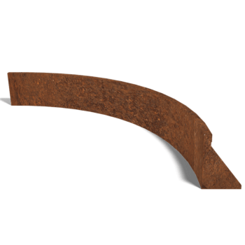 Perete de susținere din oțel corten curbă interioară 150 x 150 cm (înălțime 30 cm)
