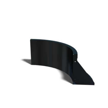 Zid de sprijin din oțel - Curbă interioară - 50 x 50 x 30 cm - RAL9010 mat (alb)