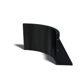 Zid de sprijin din oțel - Curbă interioară - 50 x 50 x 40 cm - Altă culoare RAL