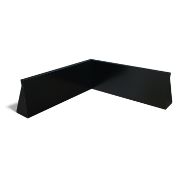 Zid de sprijin din oțel - Colț interior - 100 x 100 x 40 cm - Altă culoare RAL