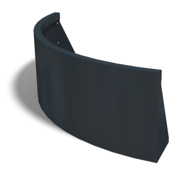 Zid de sprijin din oțel - Curbă exterioară - 100 x 100 x 40 cm - Altă culoare RAL