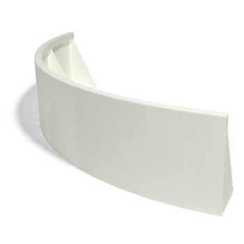 Zid de sprijin din oțel - Curbă exterioară - 150 x 150 x 40 cm - Altă culoare RAL