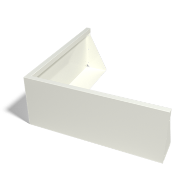 Zid de sprijin din oțel - Colț exterior - 100 x 100 x 40 cm - Altă culoare RAL