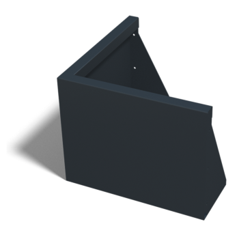 Zid de sprijin din oțel - Colț exterior - 50 x 50 x 40 cm - Altă culoare RAL