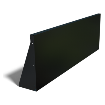 Zid de sprijin din oțel - Drept - 150 x 50 cm - RAL9005 mat (negru)