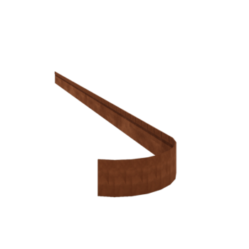 Separator de gazon din oțel corten formă aplatizată FLEX 13 cm (lungime 240 cm)