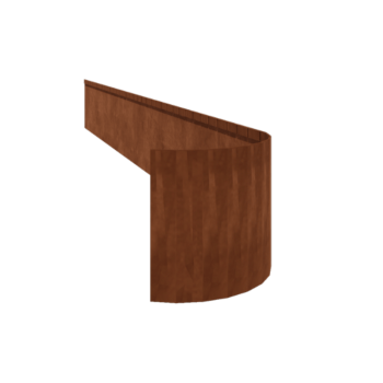 Separator de gazon din oțel corten formă aplatizată FLEX 35 cm (lungime 150 cm)