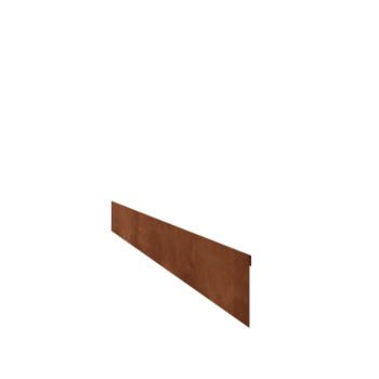 Separator de gazon din oțel corten formă aplatizată 13 cm (lungime 240 cm)