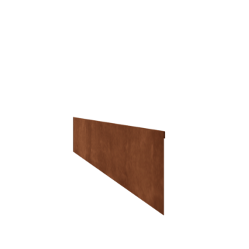 Separator de gazon din oțel corten formă aplatizată 23 cm (lungime 240 cm)