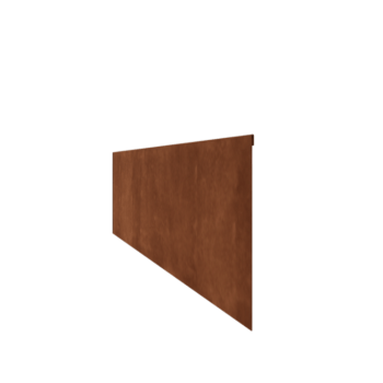Separator de gazon din oțel corten formă aplatizată 35 cm (lungime 150 cm)