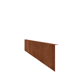 Separator de gazon din oțel corten - Îndoită - Înălțime 22 cm - 150 cm
