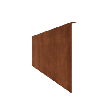 Separator de gazon din oțel corten - Îndoită - Înălțime 45 cm - 150 cm