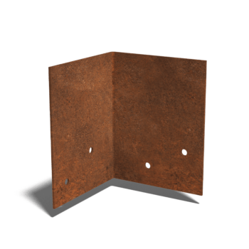 Placă de cuplare oțel corten 90º strat 12 - 15 cm