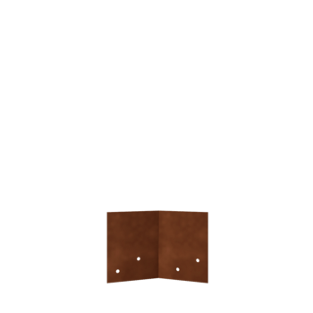 Placă de cuplare oțel corten 45º strat 12 - 15 cm