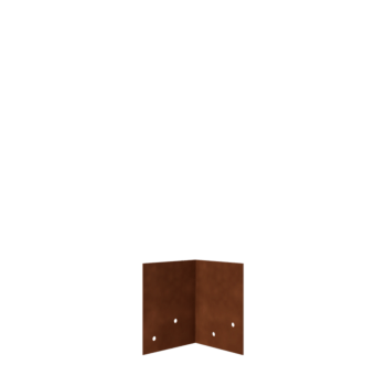Placă de cuplare oțel corten 90º strat 12 - 15 cm