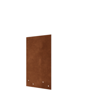 Placă de îmbinare din oțel corten - Drept - Înălțime separator de gazon 34 / 37,5 cm