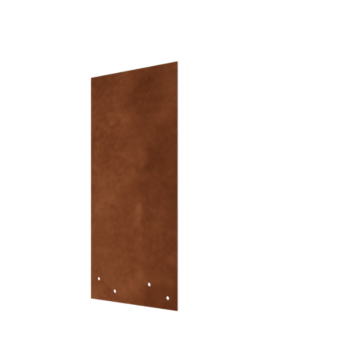 Placă de îmbinare din oțel corten - Drept - Înălțime separator de gazon 45 cm