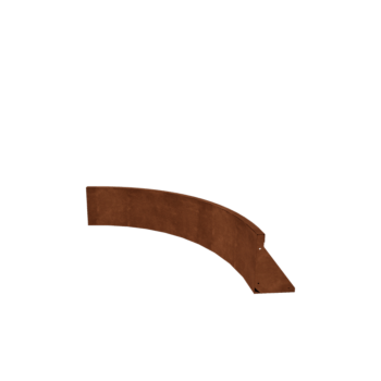 Zid de sprijin din oțel corten - Curbă interioară - 100 x 100 x 30 cm