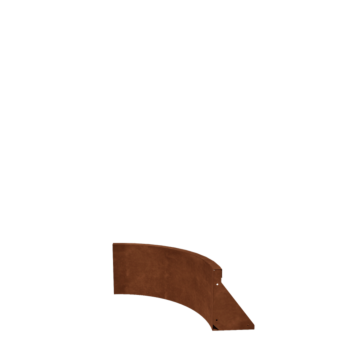 Zid de sprijin din oțel corten - Curbă interioară - 50 x 50 x 30 cm