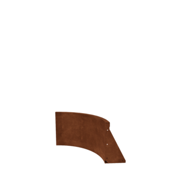 Zid de sprijin din oțel corten - Curbă interioară - 50 x 50 x 40 cm