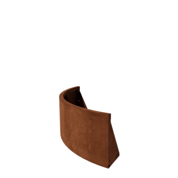Zid de sprijin din oțel corten - Curbă exterioară - 100 x 100 x 40 cm