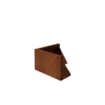 Perete de susținere din oțel corten colț exterior 50 x 50 cm (înălțime 30 cm)