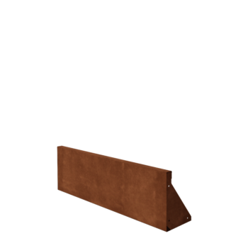 Zid de sprijin din oțel corten - Drept - 100 x 30 cm
