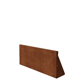 Zid de sprijin din oțel corten - Drept - 100 x 40 cm