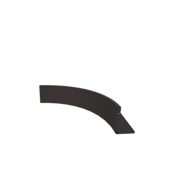 Zid de sprijin din oțel - Curbă interioară - 100 x 100 x 30 cm - RAL7016 mat (gri antracit)