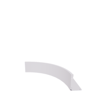 Zid de sprijin din oțel - Curbă interioară - 100 x 100 x 30 cm - RAL9010 mat (alb)