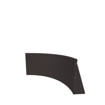 Zid de sprijin din oțel - Curbă interioară - 100 x 100 x 60 cm - RAL7016 mat (gri antracit)