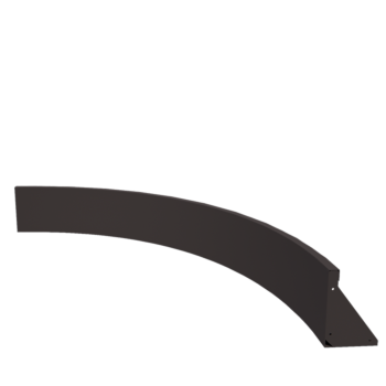 Zid de sprijin din oțel - Curbă interioară - 150 x 150 x 30 cm - Altă culoare RAL