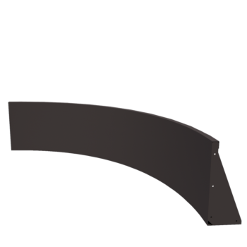 Zid de sprijin din oțel - Curbă interioară - 150 x 150 x 50 cm - Altă culoare RAL