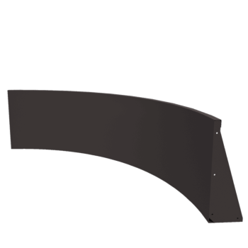 Zid de sprijin din oțel - Curbă interioară - 150 x 150 x 60 cm - Altă culoare RAL