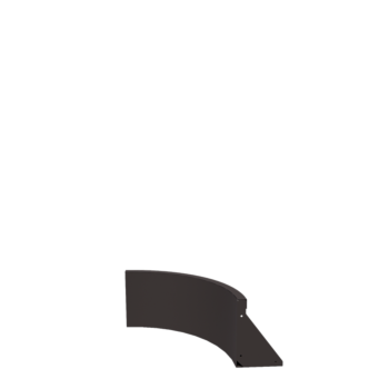 Zid de sprijin din oțel - Curbă interioară - 50 x 50 x 30 cm - Altă culoare RAL