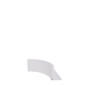 Zid de sprijin din oțel - Curbă interioară - 50 x 50 x 30 cm - RAL9010 mat (alb)