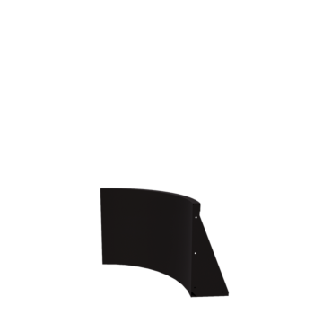Zid de sprijin din oțel - Curbă exterioară - 50 x 50 x 50 cm - RAL9005 mat (negru)