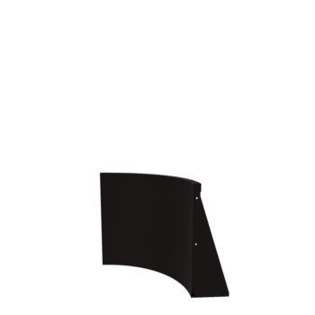 Zid de sprijin din oțel - Curbă interioară - 50 x 50 x 60 cm - RAL9005 mat (negru)