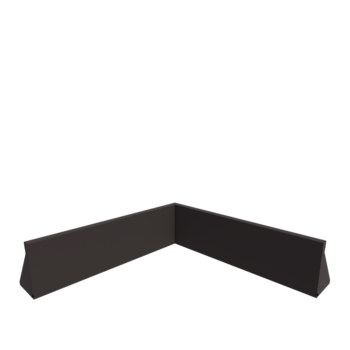 Zid de sprijin din oțel - Colț interior - 100 x 100 x 30 cm - RAL7016 mat (gri antracit)