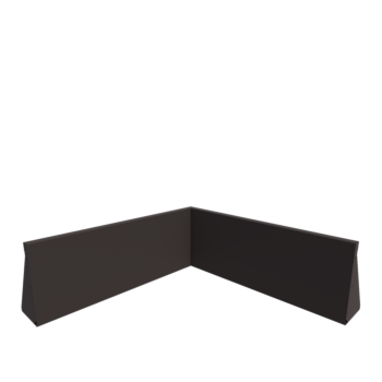 Zid de sprijin din oțel - Colț interior - 100 x 100 x 40 cm - RAL7016 mat (gri antracit)