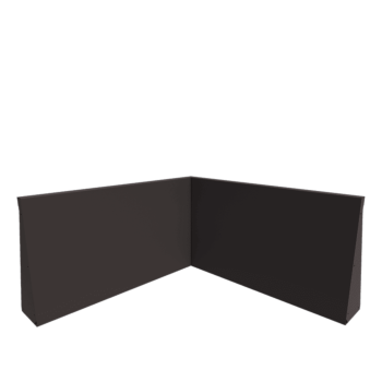 Zid de sprijin din oțel - Colț interior - 100 x 100 x 60 cm - Altă culoare RAL