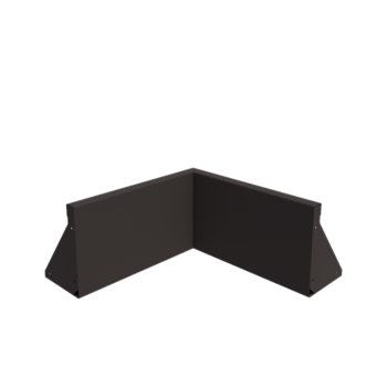 Zid de sprijin din oțel - Colț interior - 50 x 50 x 30 cm - RAL7016 mat (gri antracit)