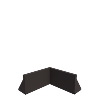 Zid de sprijin din oțel - Colț interior - 50 x 50 x 30 cm - Altă culoare RAL