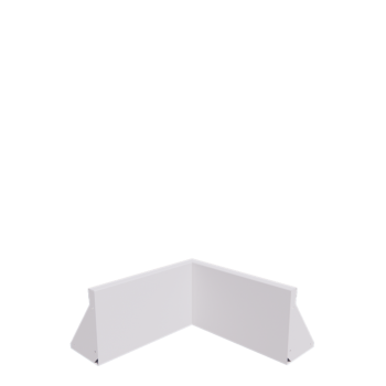 Zid de sprijin din oțel - Colț interior - 50 x 50 x 30 cm - RAL9010 mat (alb)