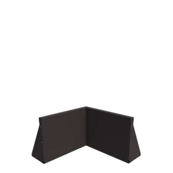 Zid de sprijin din oțel - Colț interior - 50 x 50 x 40 cm - Altă culoare RAL