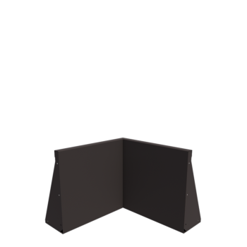 Zid de sprijin din oțel - Colț interior - 50 x 50 x 50 cm - RAL7016 mat (gri antracit)