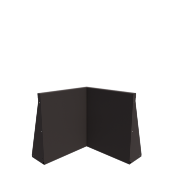 Zid de sprijin din oțel - Colț interior - 50 x 50 x 60 cm - Altă culoare RAL